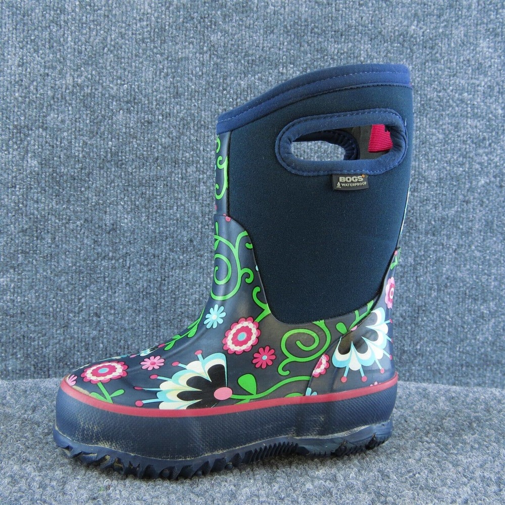 Bogs Girls Rain Boot Shoes Multicolor Rubber Pull On Size T 8 Medium